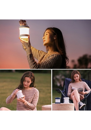 Sones Açık Hava Katlanır Manyetik Led Acil Kamp Işığı Mavi