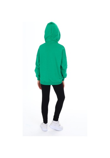 Toontoy Kız Çocuk Armalı Taytlı Takım Çimen Yeşili