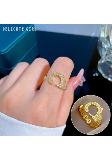 Ayarlanabilir Açıklığa Sahip Zarif Zirkon Yüzük No.25 Çok Renkli