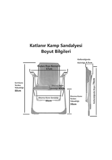 Natura 2 Adet Kamp Sandalyesi Oval Bardaklıklı - Kamuflaj