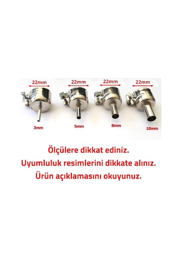 Best 878d 898d için 4 Adet Hava Üfleme Nozul Başlık 3-5-8-10mm