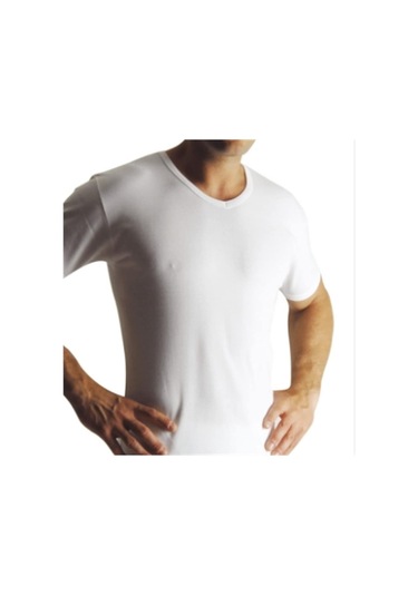 3'Lü Yıldız Modal Pamuk Erkek V Yaka Fanila T-Shirt