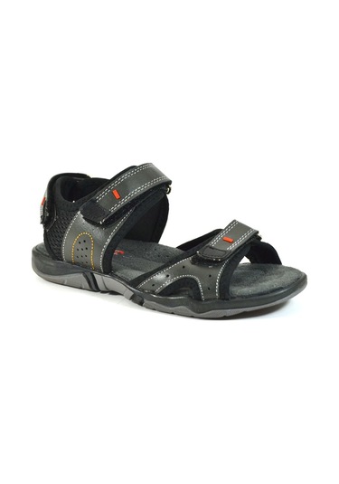 Bayrak Ortopedik Hakiki Gri Deri Erkek Çocuk Sandalet (26-36) Gri