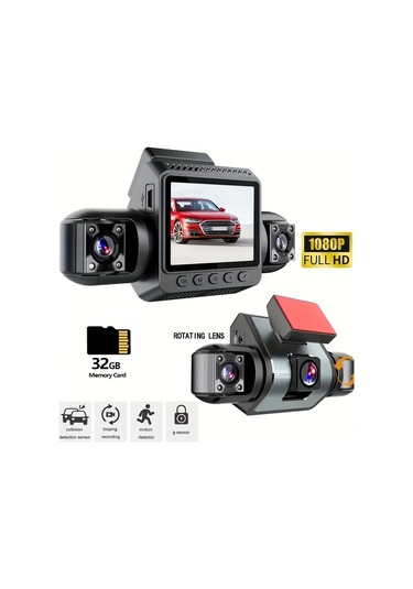 Xuweiwei Sanluo Dash Cam 1080p Hd Araba Kamera 32gb Kart Uc Kayit Gec Gorus Dvr