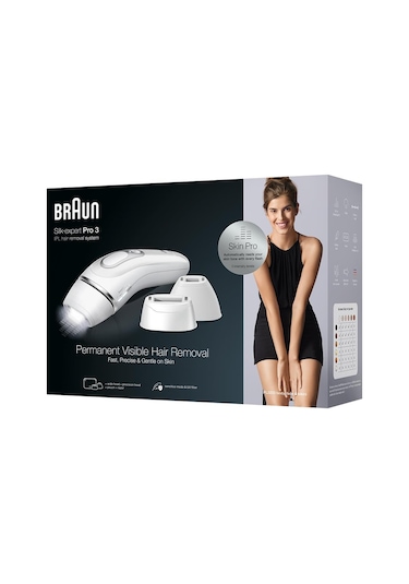 Braun Silk Expert Pro 3 PL3233 300.000 Atımlı 3 Başlıklı Yeni Nesil IPL + Seyahat Çantası