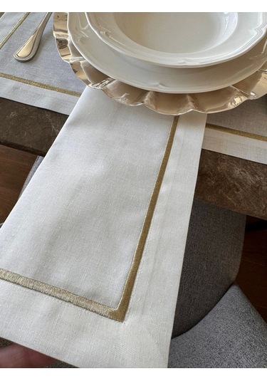 Lina 4 Kişilik Amerikan Servis & Peçete Rose Altın Rose Gold