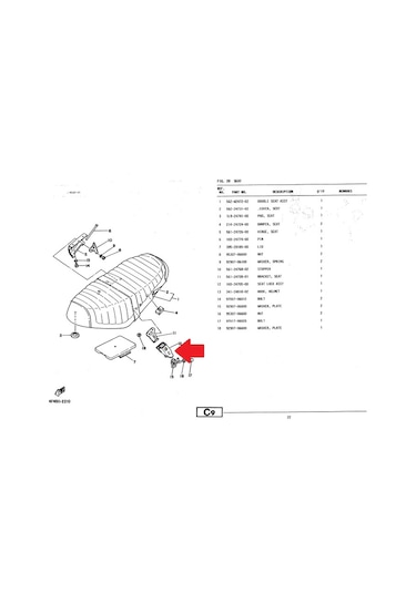 Yamaha Chappy Sele Kilidi 1K8-24705-00