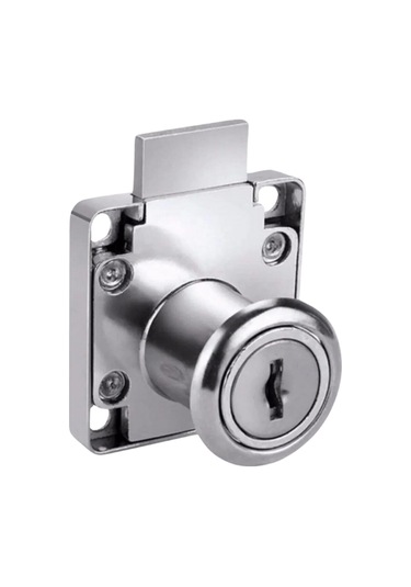 Kare Çekmece Kilidi Anahtarlı Dolap Mobilya Kilidi Kare 2 Adet Krom