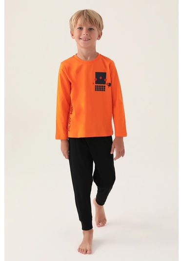 Roly Poly 3338 Garson Play Hard Erkek Çocuk Pijama Takımı 001