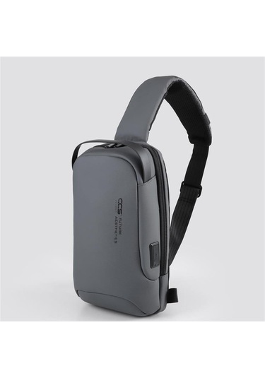 Ççs 51465 Tek Omuz Askılı Sırt Ve Göğüs Çantası Gri