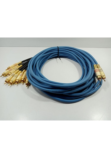 Amfi Rca Kablosu El Yapımı 2 Giriş 8 Çıkış %100 Bakır Rca- 5 Mt