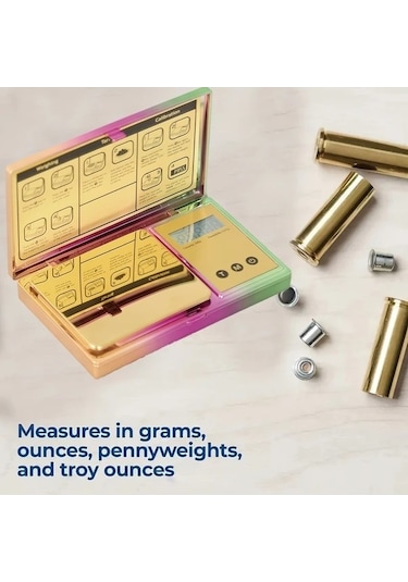 Fastbuy Dream011 Krom Gökkuşağı Tartı 200g, Mini Cep Tartı, Renkli, Pratik Gıda Onsu Renkli