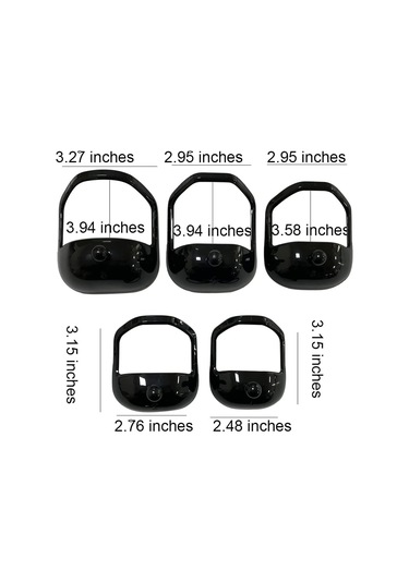 Keçi Sakalı Tıraş Şablonları Seti, 5 Boyut, Her Sakal Kullanımına Uygun Hediye Seti, Siyah