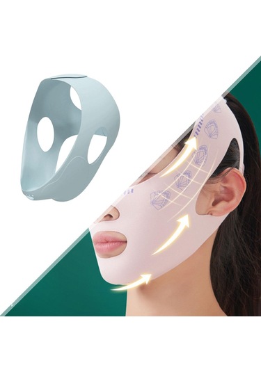 Homyl Buz Baş Sarma Evrensel Rahat Silikon Yüz Paketi Çene Için MAvi