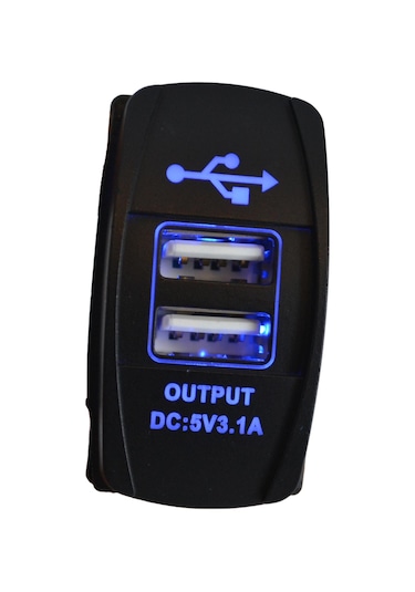 12v 24v Dc Usb 3,1a Şarj Port Dikdörtgen