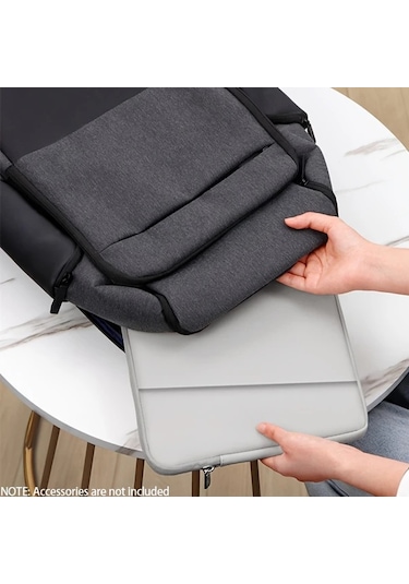 Topnotch 13/13.3/14 Inç Siyah Sentetik Deri Dizüstü Bilgisayar Kılıfı Cep Kartlık Siyah