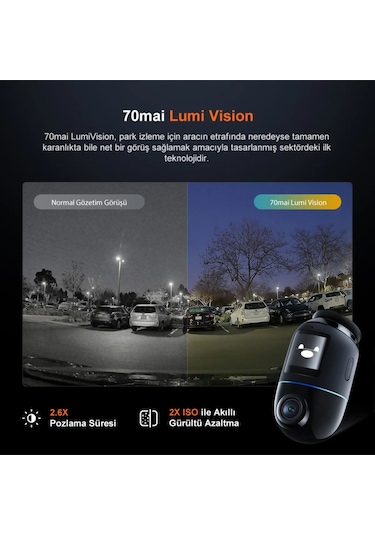 70mai Dash Cam X800 128gb Siyah