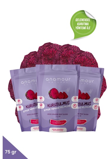 Anamour Natural Ejder Meyvesi Kurusu 3 x 75 G