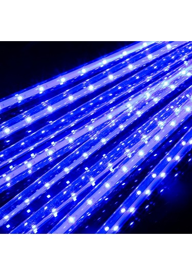 Geeksen Led Yağmur Gökkuşağı Işık Zinciri Dış Mekan Sıcak Beyaz 8 Adet 30cm Su Geçirmez Noel Dekorasyon Lambaları Amerikan Standartı Diğer