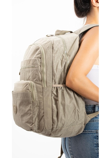 Ultra Hafif Çok Cepli Su Geçirmez Sırt Çantası Unisex Vizon Model: 571-1b - Vizon