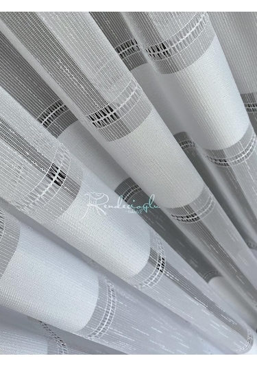 Tül Perde Derin Desen Armür Düz Enine Hizalı Beyaz