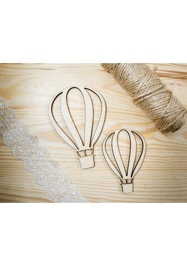 2'li Balon Konsept Tasarım Bebek Odası Çocuk Odası Kapı ve Duvar Süsü Dekorasyon Açık Kahverengi