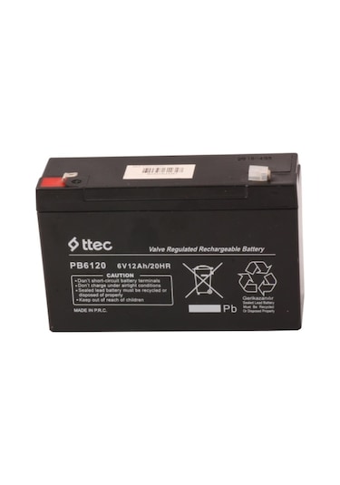 Ttec Plus 6v-12ah Bakımsız Kuru Akü