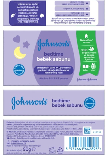 Johnsons Baby Bedtime Sabun 90 gr