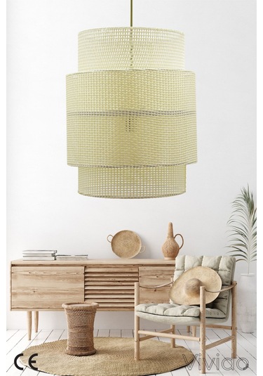 Hasır Krem Bohem İskandinav Avize Krem