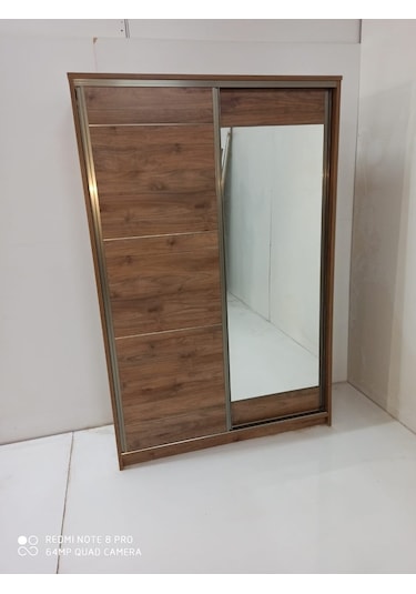 Doğandekorasyon Bora 120 Cm Sürgülü Dolap Gardırop Vestiyer Portmanto