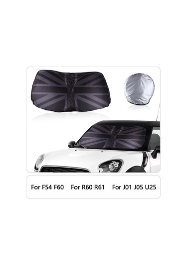 Goldenqian Araba Ön Pencere Güneşlik Kapak Blokları Uv Reflektör Mini Cooper One Için R50 R53 R56 R60 F55 F56 R58 R59 Cam Güneşlik Night Jack L