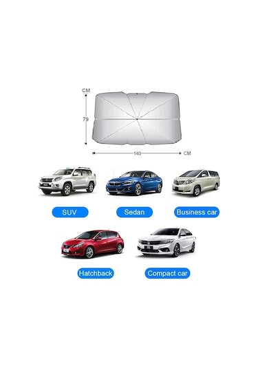 135 75 Tüm Araçlar İçin Araba Ön Cam Güneşlik Katlanabilir Güneşl
