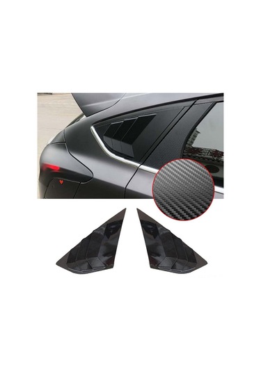 Symbee Ford Focus St Rs Mk3 İçin Abs Plastik Arka Cam Perdesi, Karbon Fiber Stili