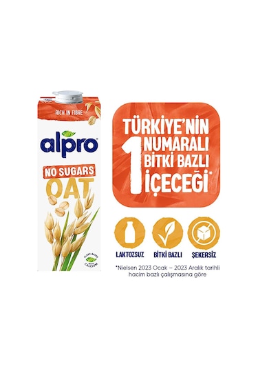 Alpro Şekersiz Yulaf Sütü 1 L