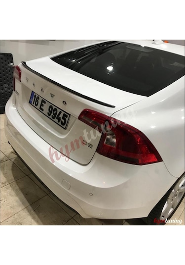 Volvo S60 Spoiler Spoiler Bagaj Üstü Çıta. Parlak Siyah