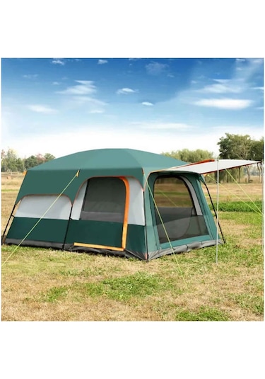 Efsane Kamp Aile Boyu Büyük Kamp Çadırı 12 Kişilik 2-oda 1 Salon Pembe