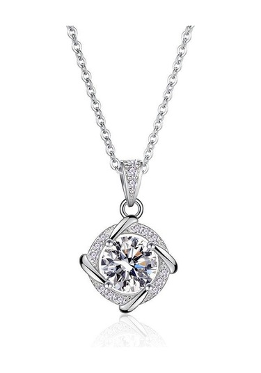 Pembe Bague Ringen 1 Ct Mozanit Kolye Kolye Kadınlar Için En Kaliteli 100% 925 Ayar Gümüş Düğün Parti Gelin Güzel Takı