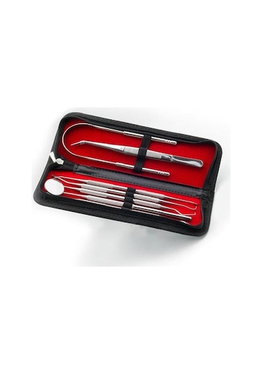 Valkyrie 7 adet Paslanmaz Çelik Diş Tartar Dil Temizleme Dental A