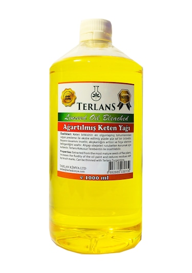 Terlans Kokusuz Terebentin ve Resim Yağı Keten Yağı 2 X 1000 Ml