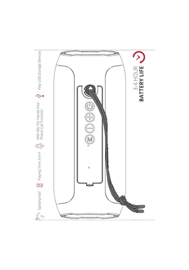 Powerway WRX01 FM Radyo Bluetooth Hoparlör