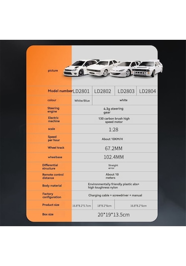 Rc Araba Ldrc Ld2802 1/28 4wd Rc Drift Araba 2.4g Oyuncak Çocuklar İçin