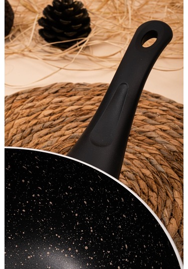 Çarşıdayız Penguen Ezme Granit Wok Tava 26 Cm Siyah W28s Siyah