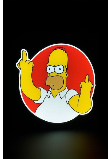 Simpson Tasarımlı Gece Lambası Çok Renkli
