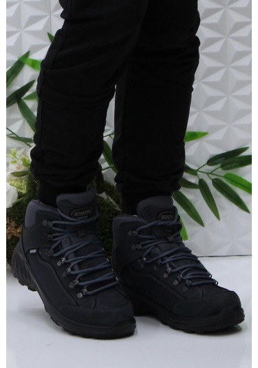 Scooter M4107 Gri Asfalt Anatomik Orijinal Ürün Hakiki Deri Su Geçirmez Erkek Bot 001