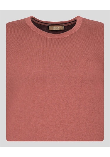 Erkek Bisiklet Yaka Triko Slim Fit Pamuklu Kazak Ncs Jeans 3002-Narçiçeği-Melanj Narçiçeği