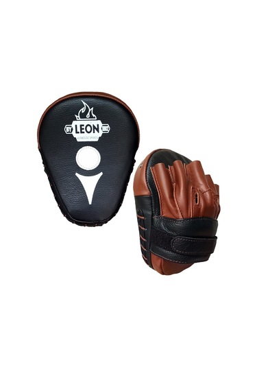 Aksaspor Leon Ultimate Hakiki Deri Boks Ve Kick Boks El Lapası Ellik Kahve