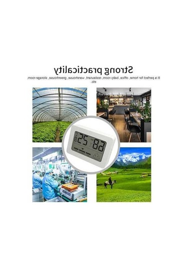 Pazly Pratik Dijital İç Mekan Termometre Ve Nem Ölçer: Ev, Ofis, Bebek Odası & Sera İçin Hassas Ölçüm, Konfor Göstergeli, Beyaz/siyah
