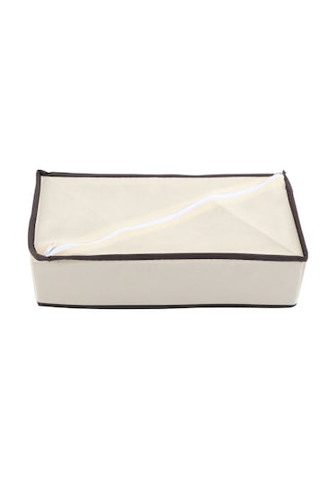 Yuntech01 Bej 8 Bölmeli Katlanabilir Giyim Organizasyon Kutusu - Sütyen, Çorap, Kravat İçin Dayanıklı Polyester+nilon Depolama Kutusu Diğer