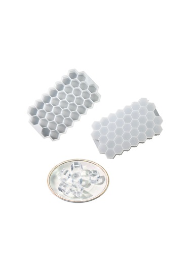 Silikon Petek Buz Küpü Tepsisi Kapaksız Silikon Buz Kalıbı 37 Li Çok Renkli