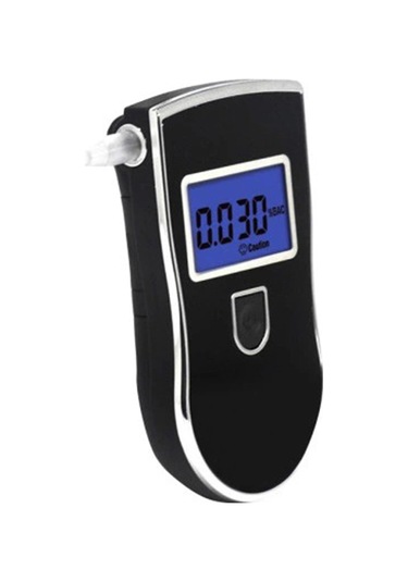 Konesam Taşınabilir Solunum Alkollü Testeri - Mavi Işıklı Ekranlı, Üç Ölçüm Birimi, 20 Değiştirilebilir Ağızlık Ve Kol Çantasıyla Siyah